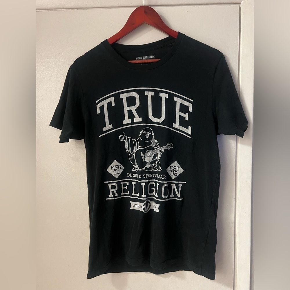 True Religion Black Short Sleeve Tee